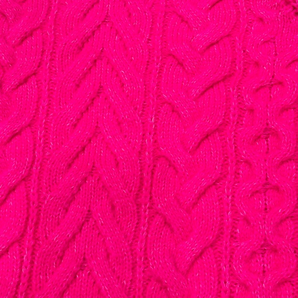 Maeve by Anthropologie Layered Cable Knit Sweater. Hot Pink. Size Medium. NWT - Picture 10 of 11